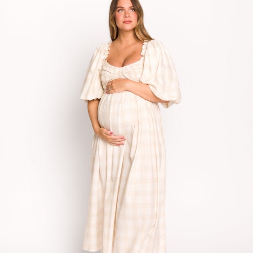 Harlow Maxi Dress in Natural Plaid - Bump
Friendly - Picture 3 of 11